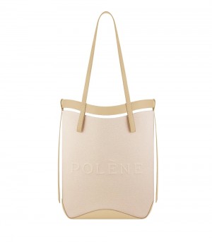 Polene Ilo Tote Bags Biele Hnede | SK AK2563794