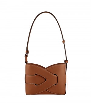 Polene Nodde Shoulder Bags Hnede | SK KZ8025639