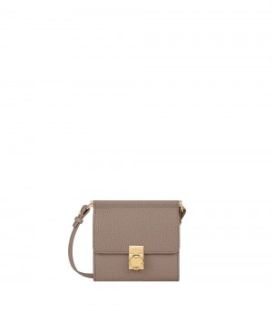 Polene Numéro Sept Crossbody Wallets Siva Hnede | SK MT1594386