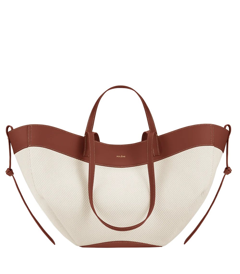 Polene Cyme Tote Bags Biele Hnede | SK AB4216983